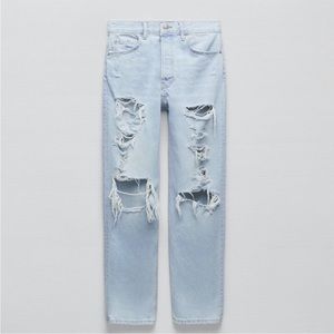 ZARA Seriously Destroyed Distress Jeans